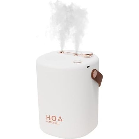 Tisch-Luftbefeuchter, leiser Luftbefeuchter, Diffusor mit Lichtern und Doppelspray – Luftbefeuchter für Zuhause, feiner Nebel, Luftbefeuchter, kabelloses Laden, Haushaltszubehör für Badezimmer (1/5)