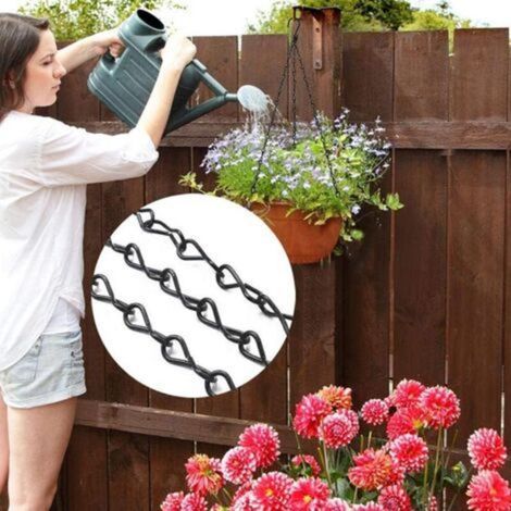 pièces chaîne de suspension de pot de fleur chaîne de suspension en fer chaîne de panier suspendu en métal avec crochets en S pour jardinières