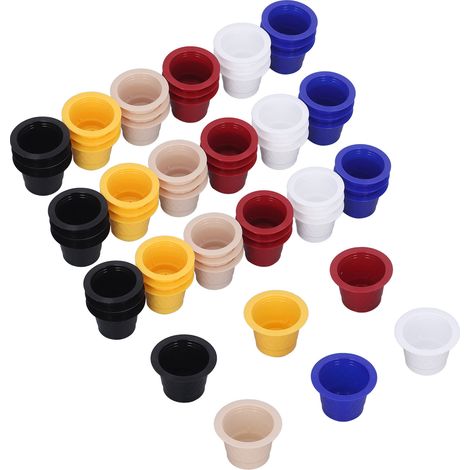 60 pièces Capsules à Café Réutilisables avec Fond Aluminium et Filtre Plastique pour Machine à Café