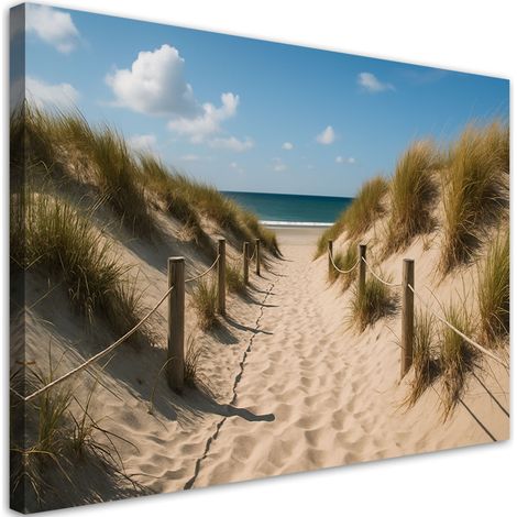Wandbild Weg zum Strand Shabby Chic 60x40 cm (1/5)