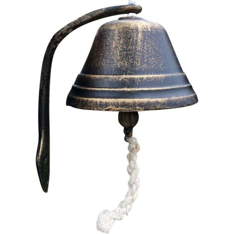Retro style, elegant small bronze bell for cafes and indoor/outdoor decoration, perfect for schools and cafes. (1/5)