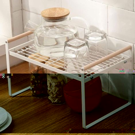 étagère Rangement Cuisine. Placard Organisateurs en Coin. 35x21x20cm étagères à épices Empilable en Métal. pour la Maison et la Armoires de Comptoirs. Garde-manger. Aliments et Ustensiles. Blanc