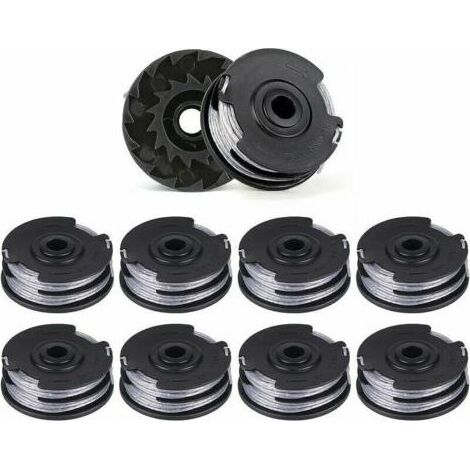10pcs Bobines de Fil de Rechange pour Débroussailleuses Double Ligne, Longueur de 6 m x 1,6 mm, Convient pour les Modèles Bosch ART 30-36 LI, ART 30, ART 27 et ART 24 (1/4)
