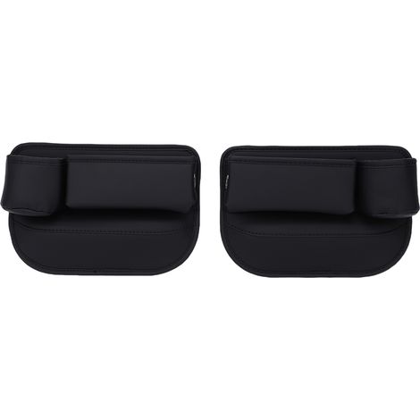 Porte-gobelet de voiture, 2 pièces, sac d'écart, conception 2 en 1, boîte de rangement multifonctionnelle de remplissage de siège avec (1/5)