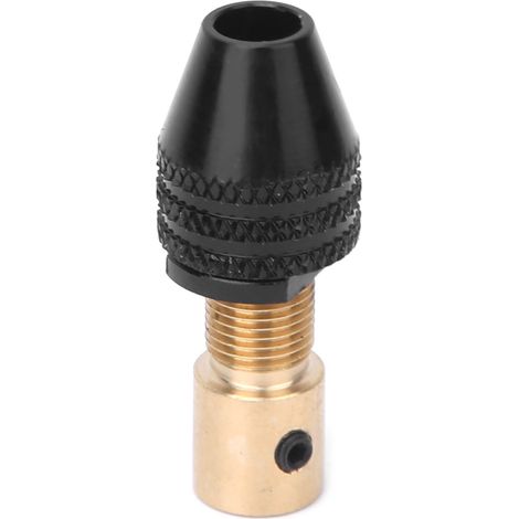 Accessoires pour mini-perceuse électrique : mandrin en laiton noir de haute qualité, diamètre de perçage 2,35 mm/3,175 mm, kit de 3,175 mm (mandrin noir avec tige). (1/5)