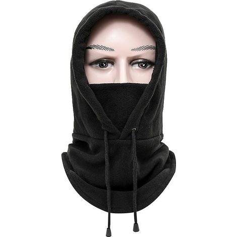 Masque de protection coupe-vent pour sports de plein air, unisexe, cagoule noire douce et chaude. (1/5)