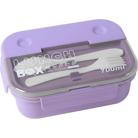 Récipient Alimentaire - CHEFFINGER - CF-5032 - 700ml - 3 Compartiments - Violet (1/5)
