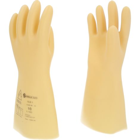 KS TOOLS Elektriker-Schutzhandschuh mit Schutzisolierung, Größe 10, Klasse 1, weiß ( 117.0054 )