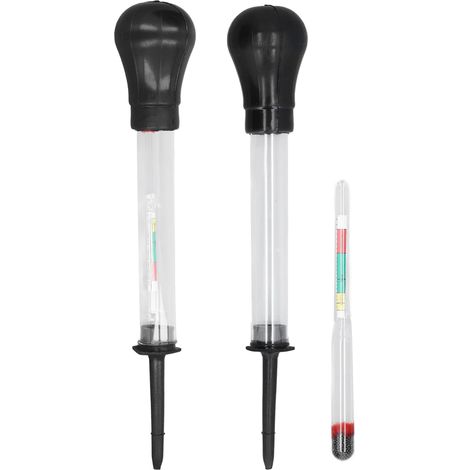 Hydromètre 2 Pièces, Jauge De Compteur électro-hydraulique 1.100-1.300 Kit D'outils De Mesure pour la Mesure de la Densité De L'électrolyte (1/5)