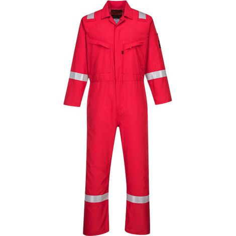Mono de trabajo transpirable resistente a llamas Araflame Silver AF73 50 pulgadas Rojo