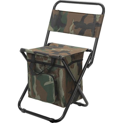 Silla de pesca portátil 3 en 1, ligera y plegable, con respaldo y bolsa de transporte, ideal para acampar. (1/5)