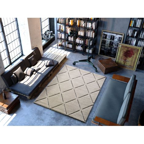 ATTICGO Tapis géométrique SWANSEA 34 Blanc 160x230 cm (1/4)