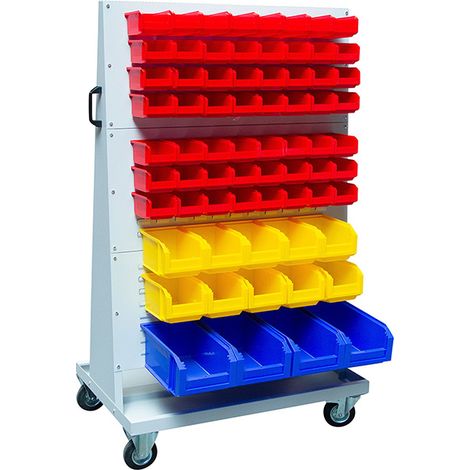 Carrello da officina 1 vassoio in legno 600 x 600 mm 400 kg - FIMM - 880010596 (1/5)
