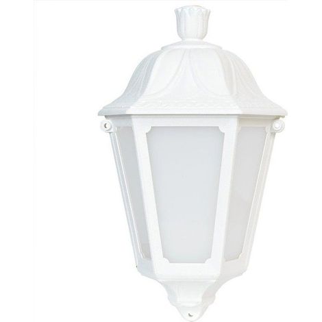 Demi-lanterne murale "Iesse" diffuseur opaque E27 IP55 - Blanc