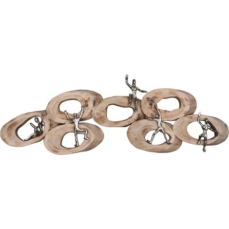 Signes Grimalt Figure che arrampicano su diversi tronchi  Figura marrone - 23x71x5cm