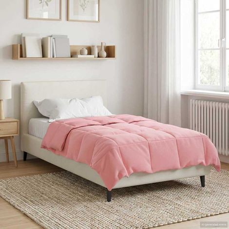 Winterbettdecke Gepolstert Rosa 140 x 200 cm Mikrofaser