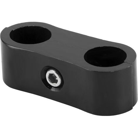 Séparateur de durites 4AN en alliage d'aluminium, collier de fixation pour conduit de carburant et huile, raccord adaptateur noir pour tuyauterie (1/5)