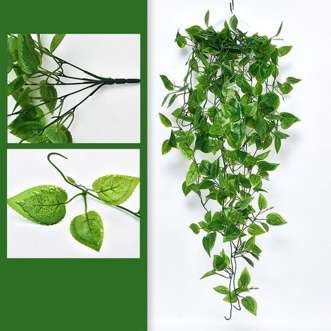 Plante Murale Artificielle - Décoration Intérieure Automnale - Accroche Murale pour Salle, Couloir ou Escalier - Longueur 100 cm - 1 Pièce (1/5)