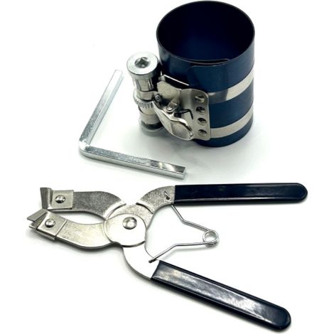 Strumento di rimozione a cricchetto per installazione compressore a fascia elastica regolabile, capacità di compressione 53 mm-175 mm, pinza da 170 mm