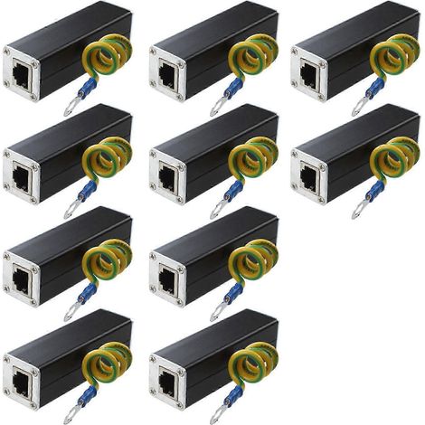 Parafoudre Ethernet avec 4 ports RJ45, protection contre les surtensions, 100 MHz EPWHBYV (1/4)