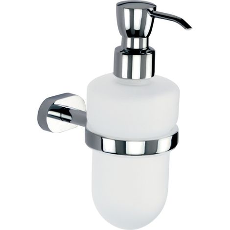 Inda - Dispenser sapone Gaia cromo lucido/vetro satinato