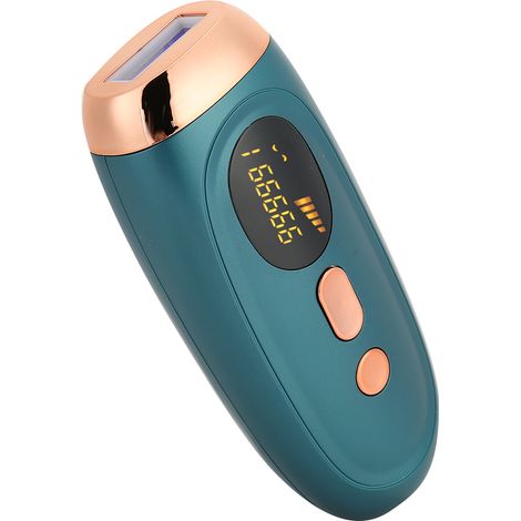990 000 flashs IPL, épilateur permanent indolore, 5 niveaux d'intensité réglable, prise américaine 110-240 V, vert foncé (1/5)