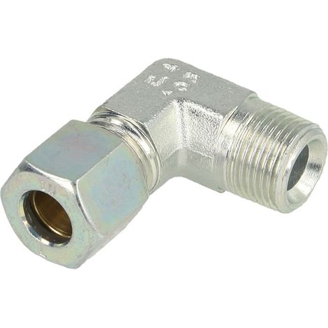 Raccord à visser coudé mâle 3/8'' x 10 mm avec filetage conique