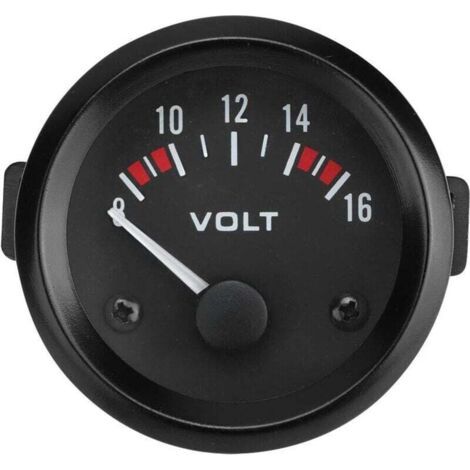 Voltmètre 12V Universel pour Voiture Jauge de Tension 52mm 8-16V