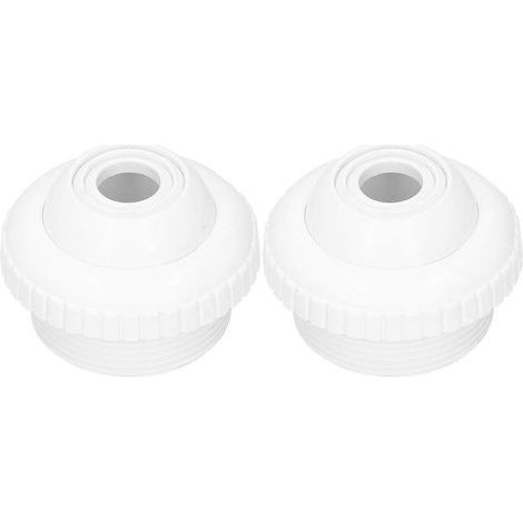 2 Pièces Buse de Refoulement Piscine - Buse de Piscine Skimmer pour Piscines à Parois en Acier - Buse de Retour avec Tête Pivotante Accessoires de Piscine - Filetage Extérieur 1,5 Pouces - Blanc (1/5)