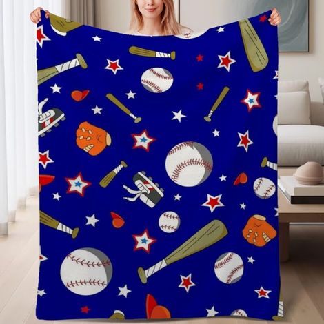 Couverture polaire ultra-douce pour camping 60x80 pouces, idéale pour lit, canapé, voyage, camping (1/4)