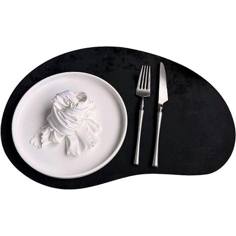Sets de table isolants thermiques, dessous de plat en forme de noix de cajou, double face, en similicuir, pour assiettes, décoration de cuisine nordique Jikaixiang (1/5)