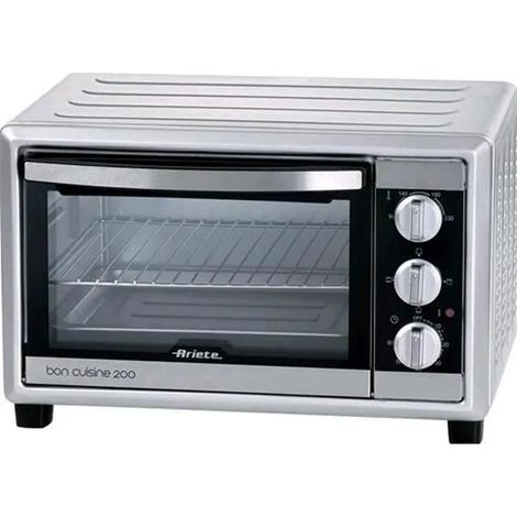 Ariete 981 Bon Cuisine 200 mini horno negro y plata 20 litros