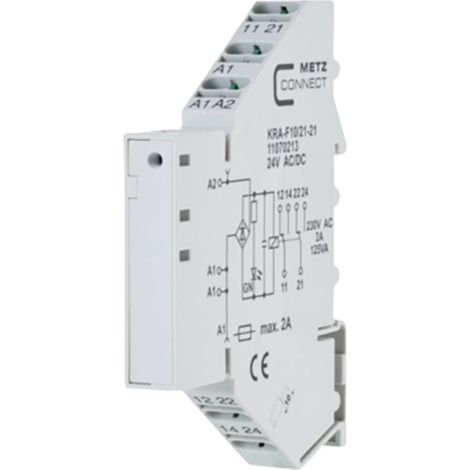 Module de couplage 24, 24 V/AC, V/DC (max) 2 inverseurs (RT) Metz Connect 11070213 1 pc(s)
