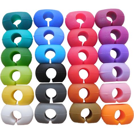 Marqueurs de verres à vin en silicone pour flûtes à champagne, cocktails et martinis (1/5)