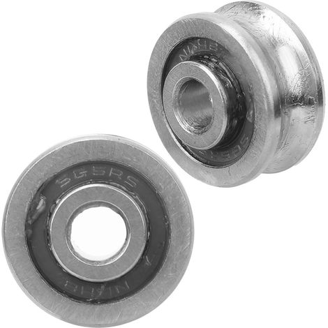 10 Stück U-Nutlager SG15 Schienenführungslager 5 x 17 x 8 mm (einreihig) (1/5)
