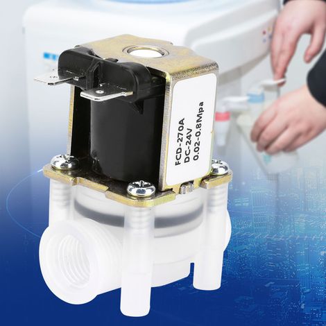 1/4"-Magnetventil, normalerweise geschlossen (N/C), 24 V DC, Kunststoff, für Reinstwassermaschinen