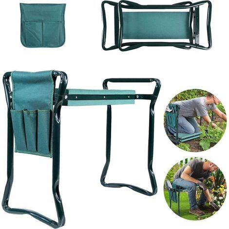 Gardening Stools Kneeler with Garden Seat Foldable Gardener Seat Bench Garden Kneeler with Work Bags