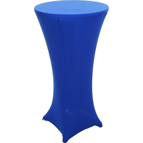 Juego de mesa alta + funda para mesa alta regulable en altura diámetro 60 cm funda azul 040006776