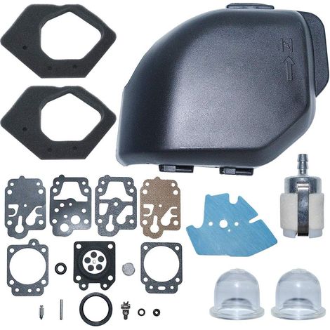 Kit de réparation du carburateur avec amorce de couvercle de pré-filtre pour moteur Honda GX25 HHT25S Remplace 17231-Z0H-010 K10-WYJ (1/5)
