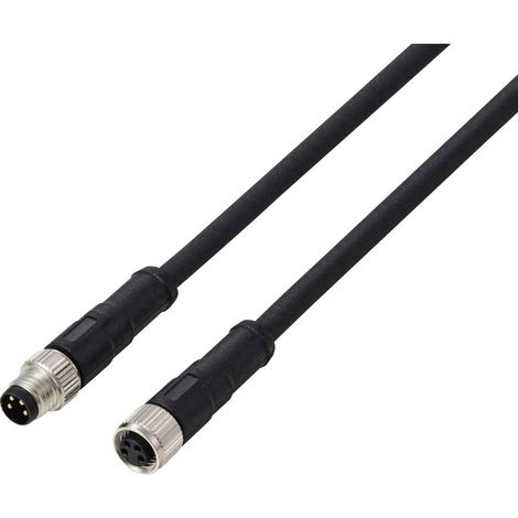 TRU COMPONENTS TC-13752004 Cavo di collegamento M8 x 1 Spina dritta, Presa dritta 5 m Numero di poli: 4 1 pz. (1/4)