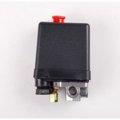Pressostat pour Compresseur d'Air - 90-125 PSI - Mécanique à membrane - 4 ports femelle - IP44 (1/4)