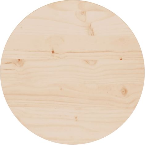 vidaXL Piano Tavolo Ø40x2,5 cm in Legno Massello di Pino