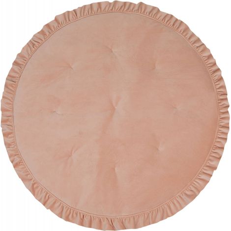 Tapis de sol rond molletonné bébé enfant soft touch - Pêche clair (1/5)