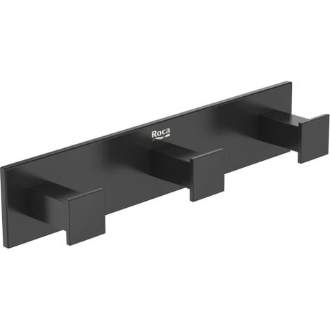 PERCHA TRIPLE HOTELS SQUARE NEGRO MATE - Marca Roca
