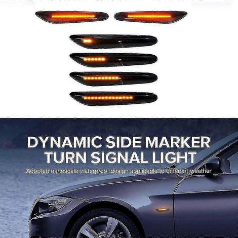 Luces intermitentes secuenciales para E46 E36 E60 E61 E90 E9, compatibles con paquete de 2 luces intermitentes LED dinámicas, edición 0731 (1/3)