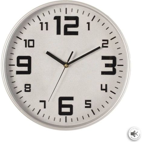 Pendule murale silencieuse Best Argent D 30 cm - Atmosphera - Pendule murale silencieuse Best Argent D 30 cm - Atmosphera (1/5)