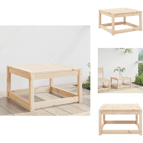 Repose-pied de jardin bois de pin massif - Repose Pied Jardin - Pouf Extérieur - Mobilier De Jardin - Canapé De Jardin - Chaise Lounge (1/5)