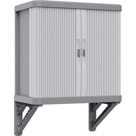 Armoire murale 85x59cm – Rangement vertical compact en polypropylène – Installation murale rapide – Idéale pour garages et ateliers – Terry (1/2)