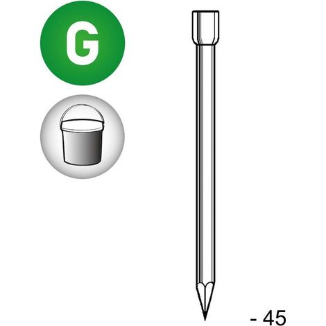Pointe en Vrac Tête Homme Galvanisée - 2.2x45 mm en Seau de 5 kg - D-Work