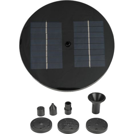 Fontaine Solaire Flottante Rond 1.6W pour Bassin de Jardin, Décoration Étang avec Pompe Solaire (1/5)
